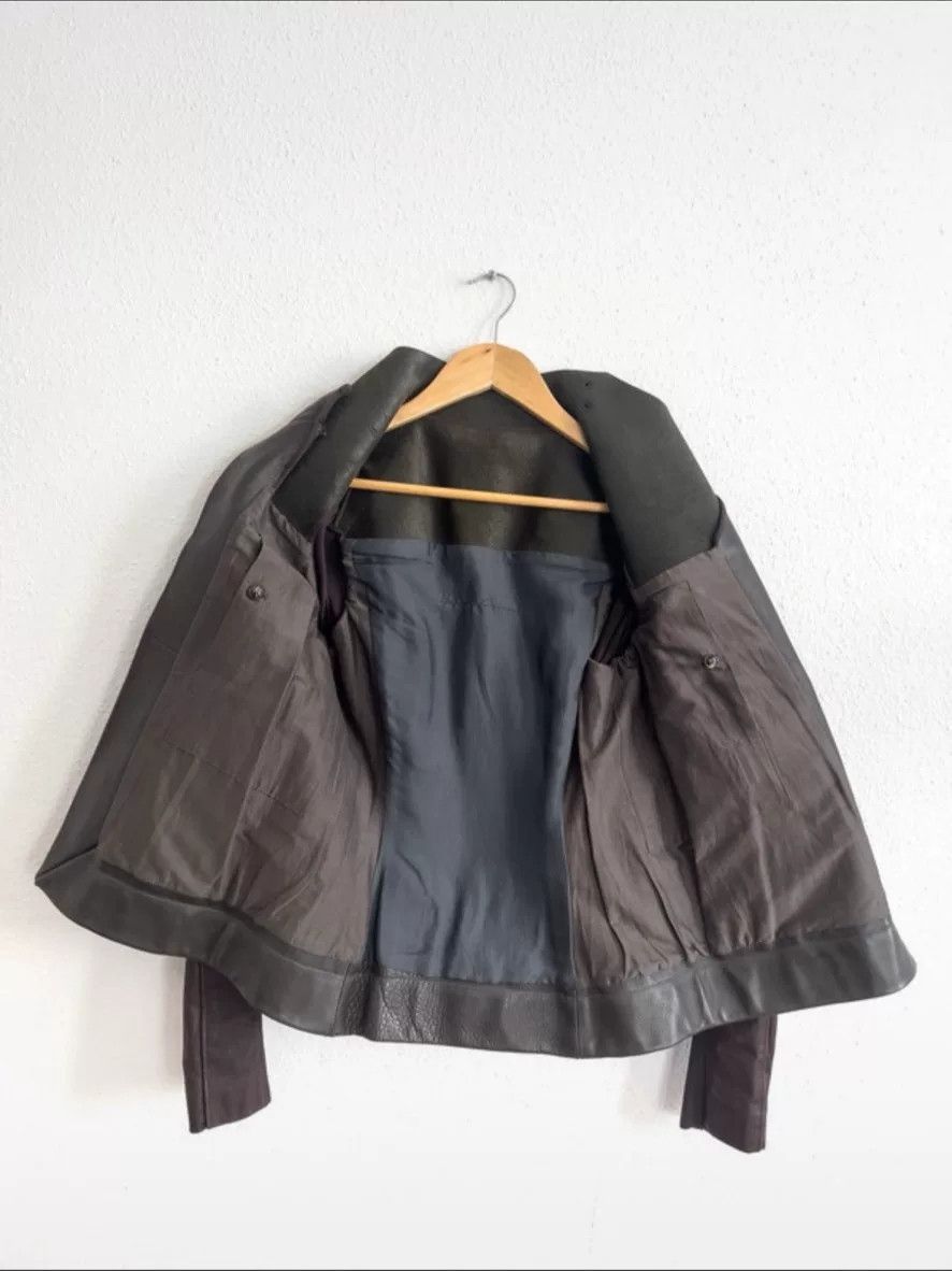 Rick Owens Rick Owens Dark Green Leather Jacket Size US XS / EU 42 / 0 - 4 Thumbnail