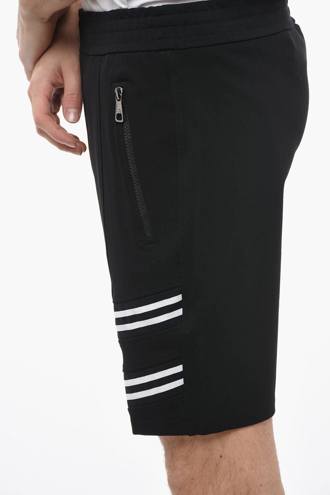 Neil Barrett Loose Fit Shorts VARSITY Low Rise with Elastic Inserts Size US 30 / EU 46 - 3 Thumbnail
