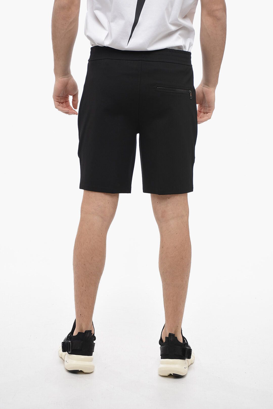 Neil Barrett Loose Fit Shorts VARSITY Low Rise with Elastic Inserts Size US 32 / EU 48 - 2 Thumbnail