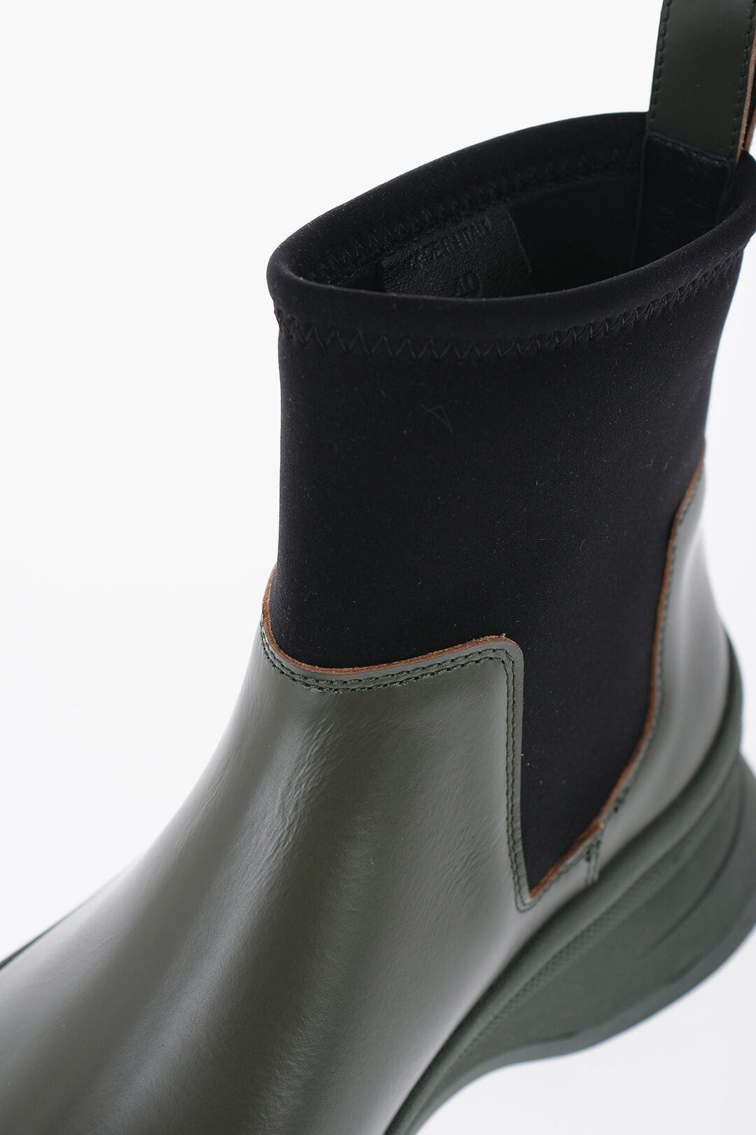 Jil Sander Leather Ankle Boot with Neoprene Insert Size US 7 / EU 40 - 4 Thumbnail
