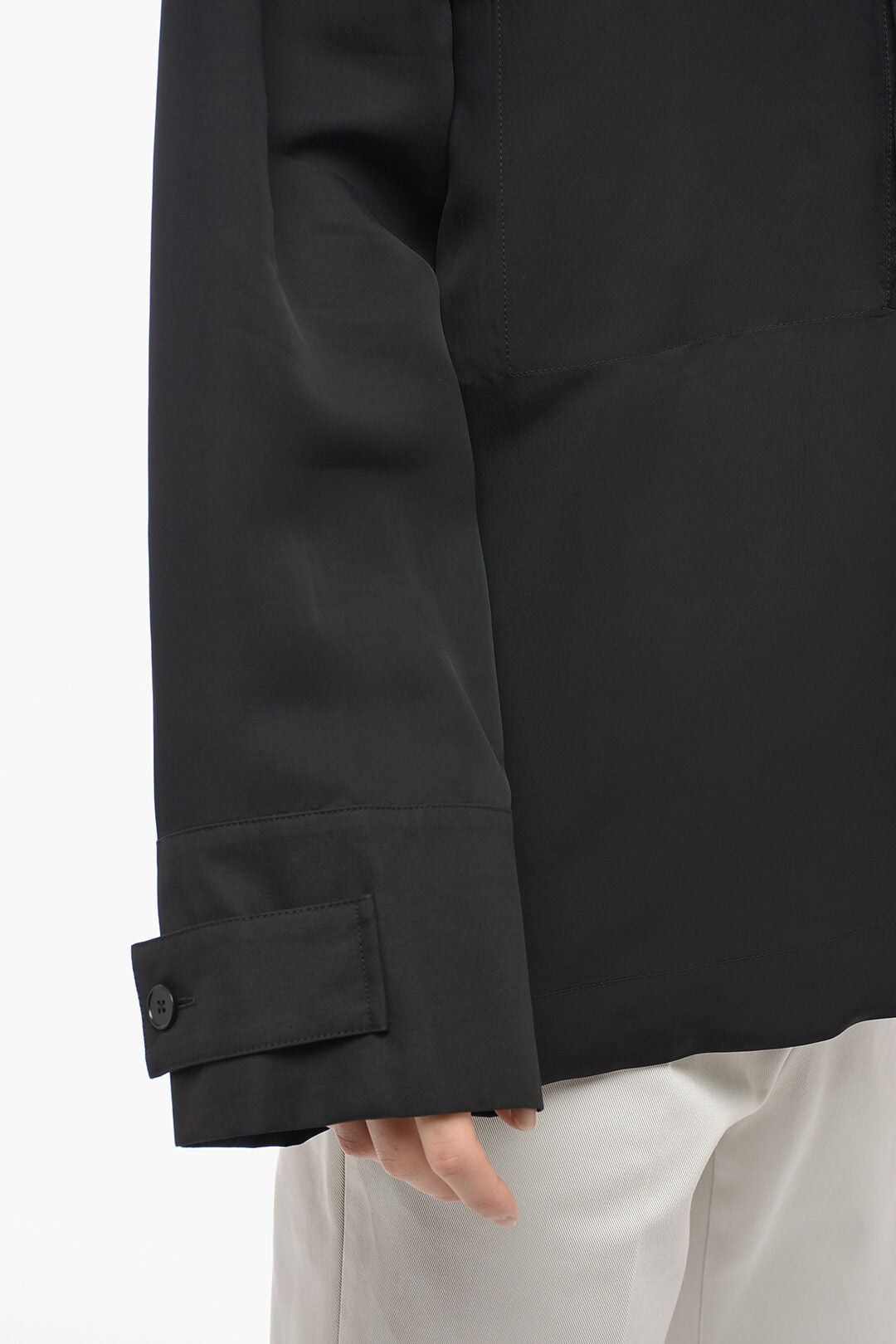 Jil Sander Silk Blend Blouse with Korean Collar Size US S / EU 44-46 / 1 - 3 Thumbnail