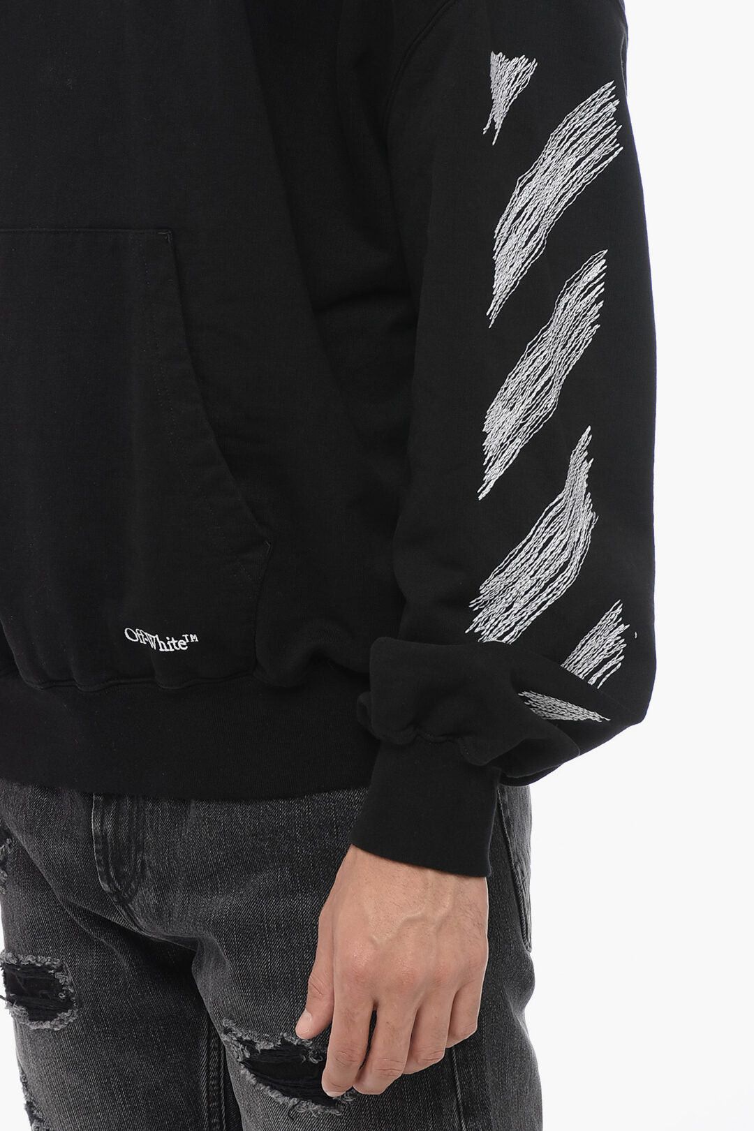 Off-White Cotton Hoodie with Patch Pocket Size US XS / EU 42 / 0 - 3 Thumbnail