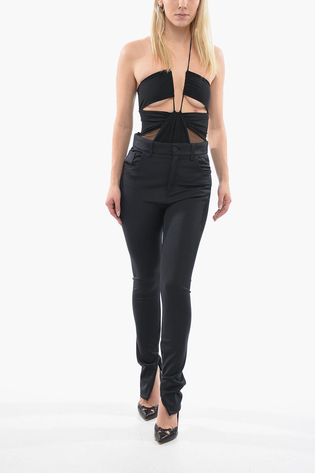 Balenciaga Stretch Leggings with 5 Pockets and Ankle Zips Size 27" / US 4 / IT 40 - 4 Thumbnail