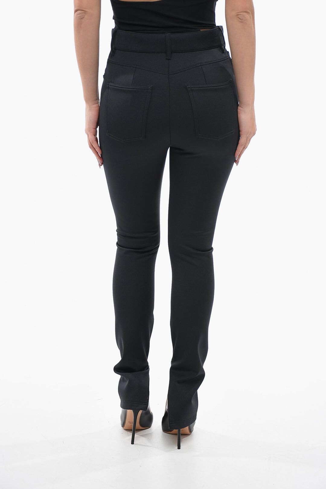 Balenciaga Stretch Leggings with 5 Pockets and Ankle Zips Size 27" / US 4 / IT 40 - 2 Thumbnail