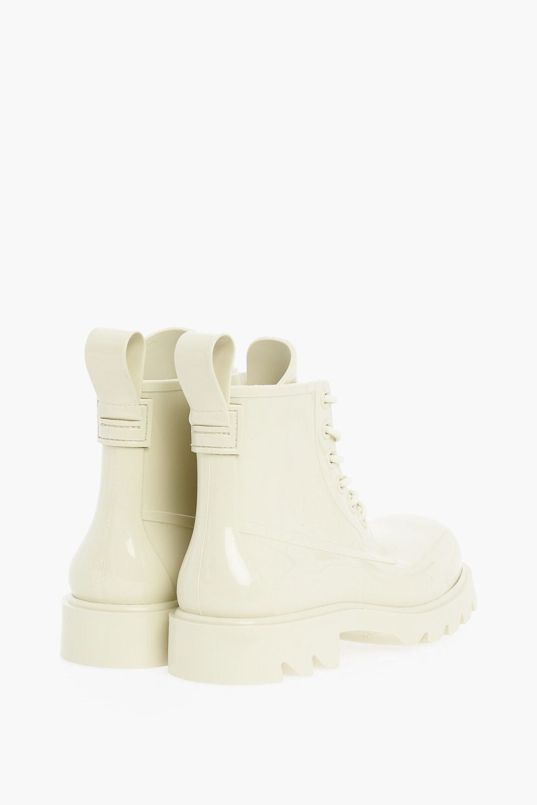 Bottega Veneta Glossy Rubber Combat Boots with Round Toe Size US 9 / IT 39 - 2 Thumbnail