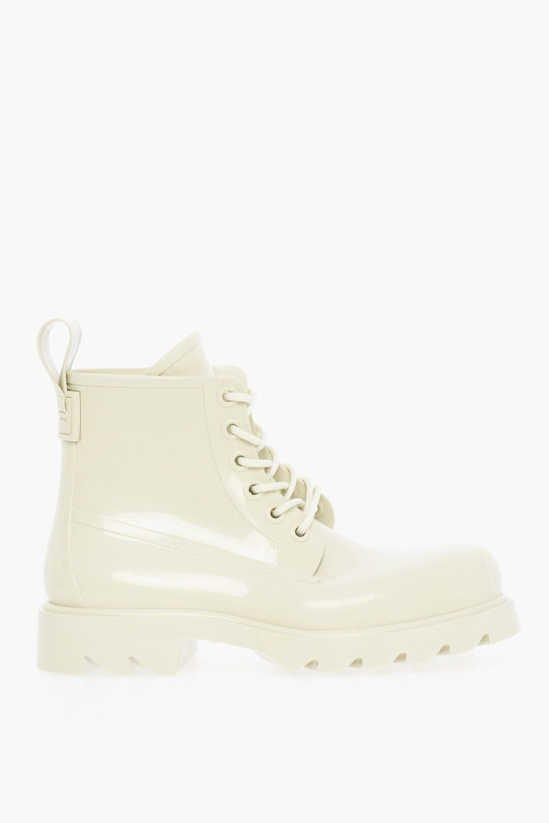 Bottega Veneta Glossy Rubber Combat Boots with Round Toe Size US 7 / IT 37 - 3 Thumbnail