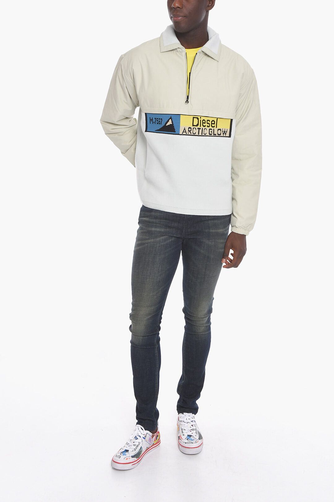 Diesel Knit Jacket K-MARC with Half-Zip Size US XL / EU 56 / 4 - 4 Thumbnail