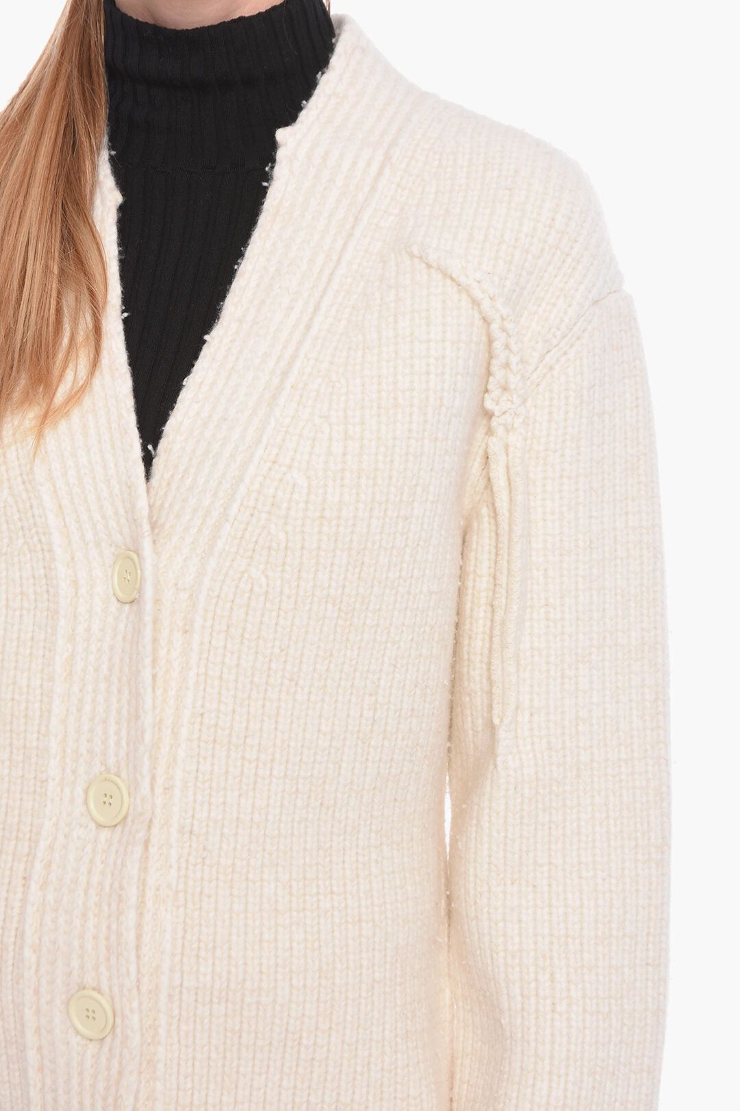 Bottega Veneta Cashmere-Blend Ribbed Cardigan Size XS / US 0-2 / IT 36-38 - 3 Thumbnail