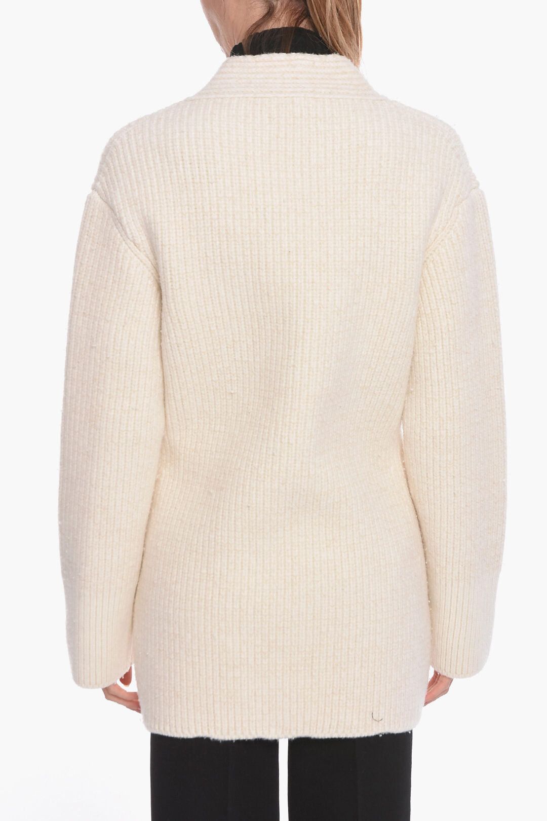Bottega Veneta Cashmere-Blend Ribbed Cardigan Size XS / US 0-2 / IT 36-38 - 2 Thumbnail