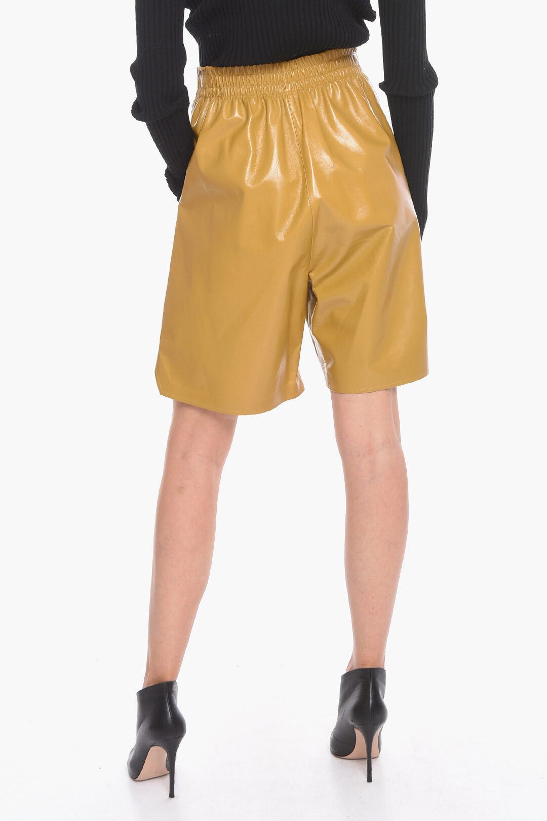 Bottega Veneta Gaucho Leather Shorts SHINY Size 25" / US 0 / IT 36 - 2 Thumbnail