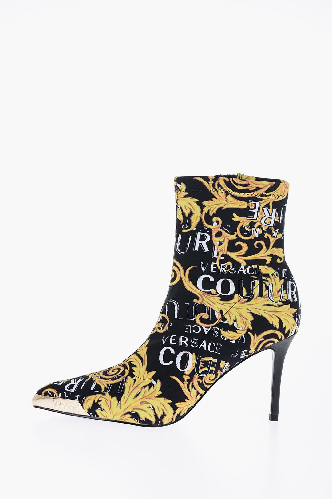 Versace JEANS COUTURE Sock Ankle Boots SCARLETT Pointed Toe with Baroque Print 8cm Size US 10 / IT 40 - 2 Thumbnail