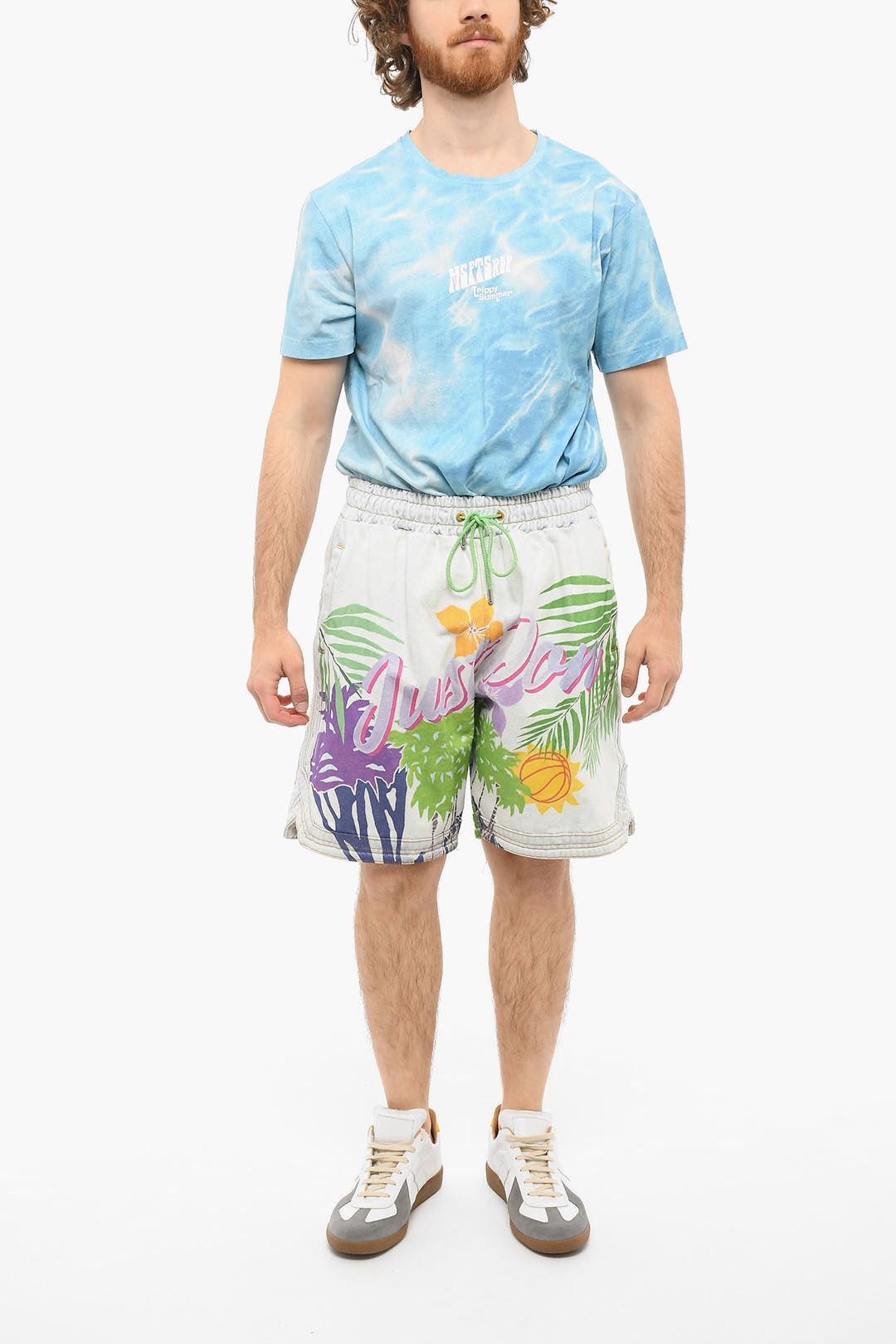 Just Don ISLANDERS Denim Shorts HAWAII with Drawstring Size US 31 - 4 Thumbnail
