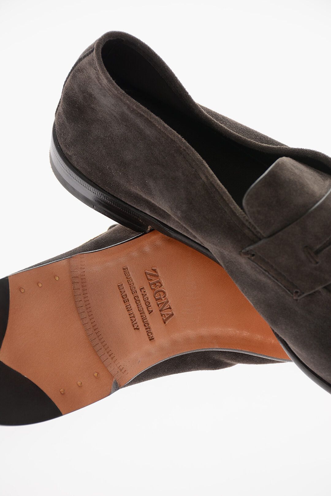 Ermenegildo Zegna Suede Loafers L'ASOLA Size US 11.5 / EU 44-45 - 3 Thumbnail