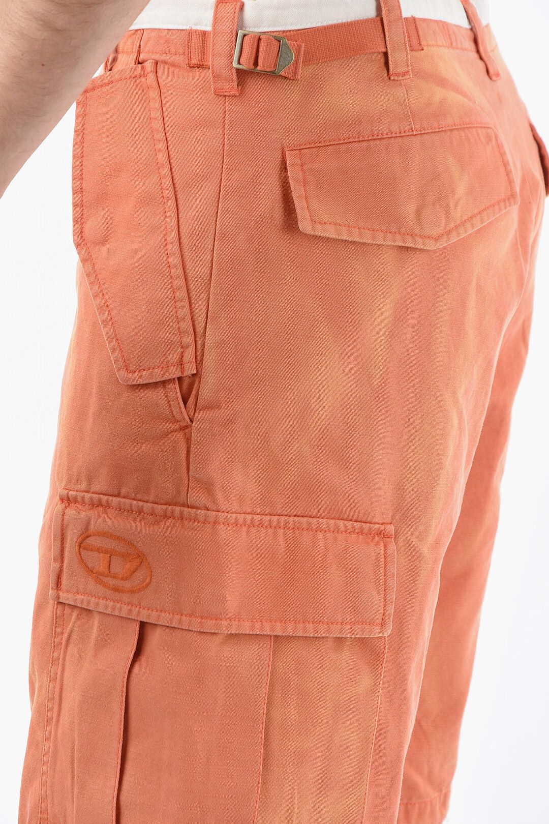 Diesel Cotton Cargo Shorts P-ATLAN with Belt Loops Size US 31 - 3 Thumbnail