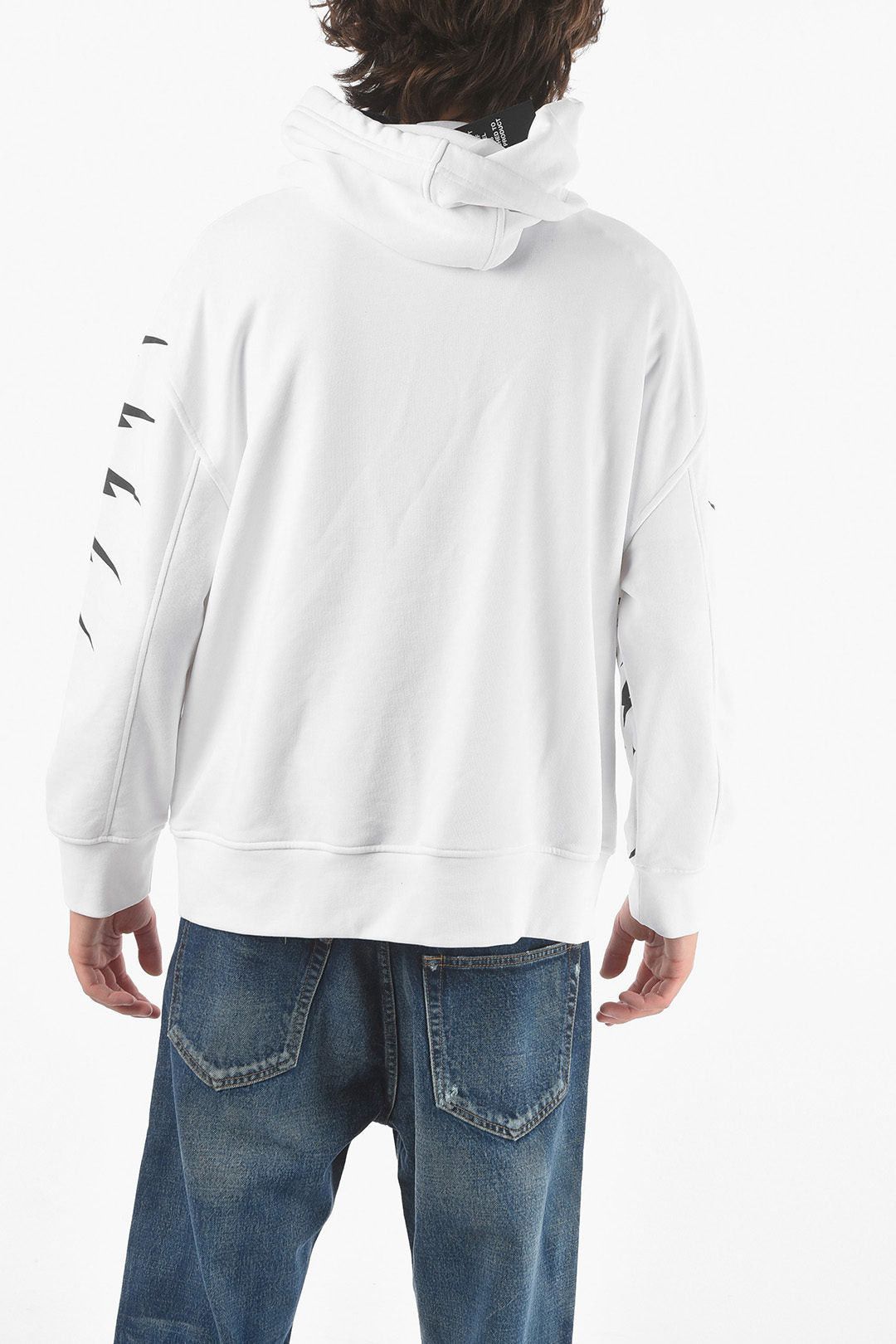 Neil Barrett Hoodie RADIAL FAIR-ISLE THUNDERBOLT with Maxi Front Patch Pocket Size US M / EU 48-50 / 2 - 2 Thumbnail