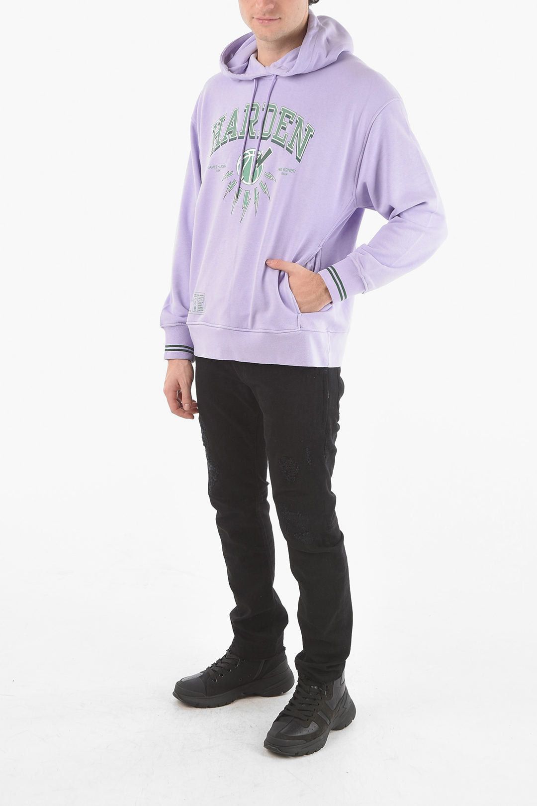 Neil Barrett JAMES HARDEN x NEIL BARRETT Easy Fit Hoodie with Hood and Printed Logo Size US XXL / EU 58 / 5 - 4 Thumbnail