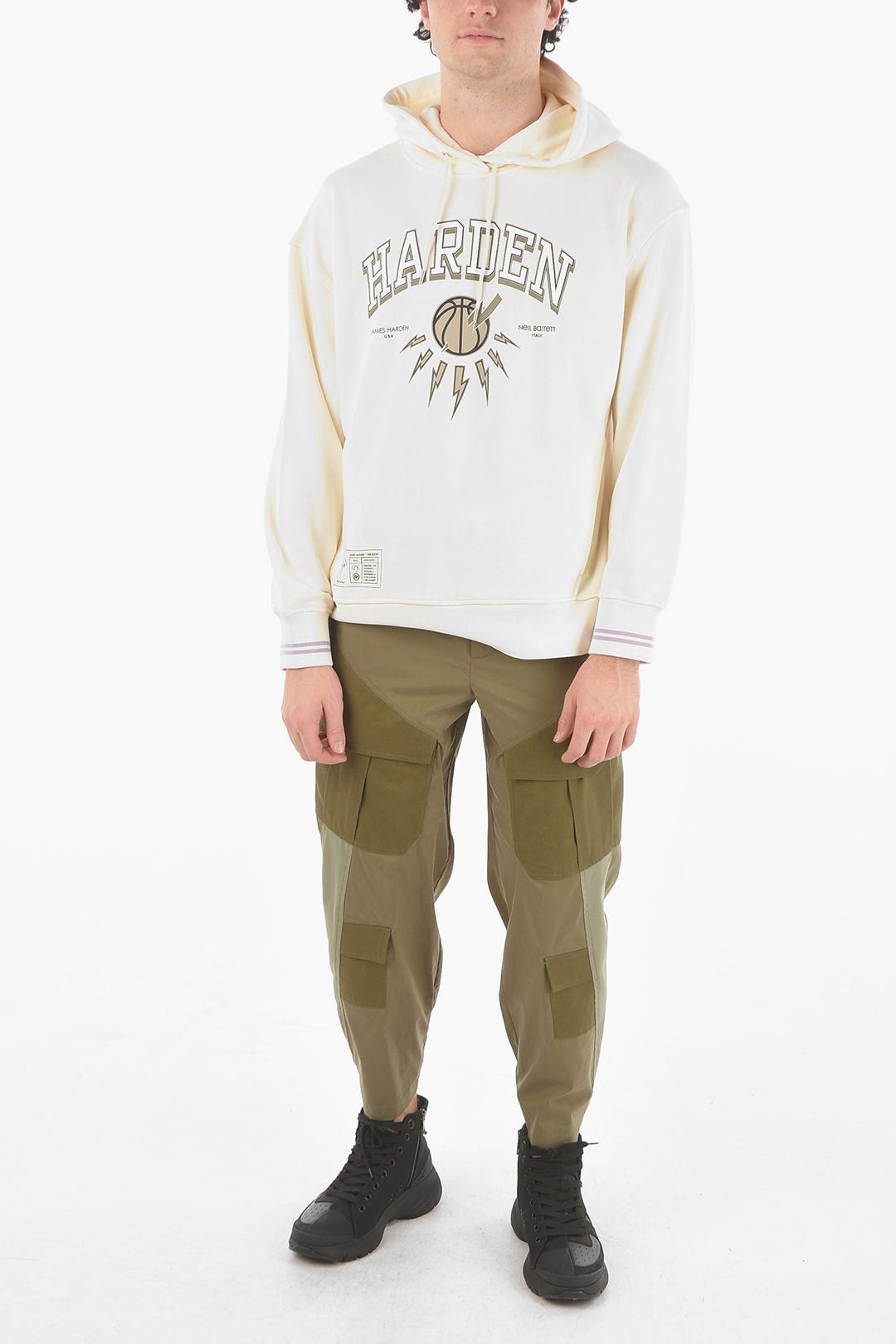 Neil Barrett JAMES HARDEN x NEIL BARRETT Easy Fit Hoodie with Hood and Printed Logo Size US S / EU 44-46 / 1 - 4 Thumbnail