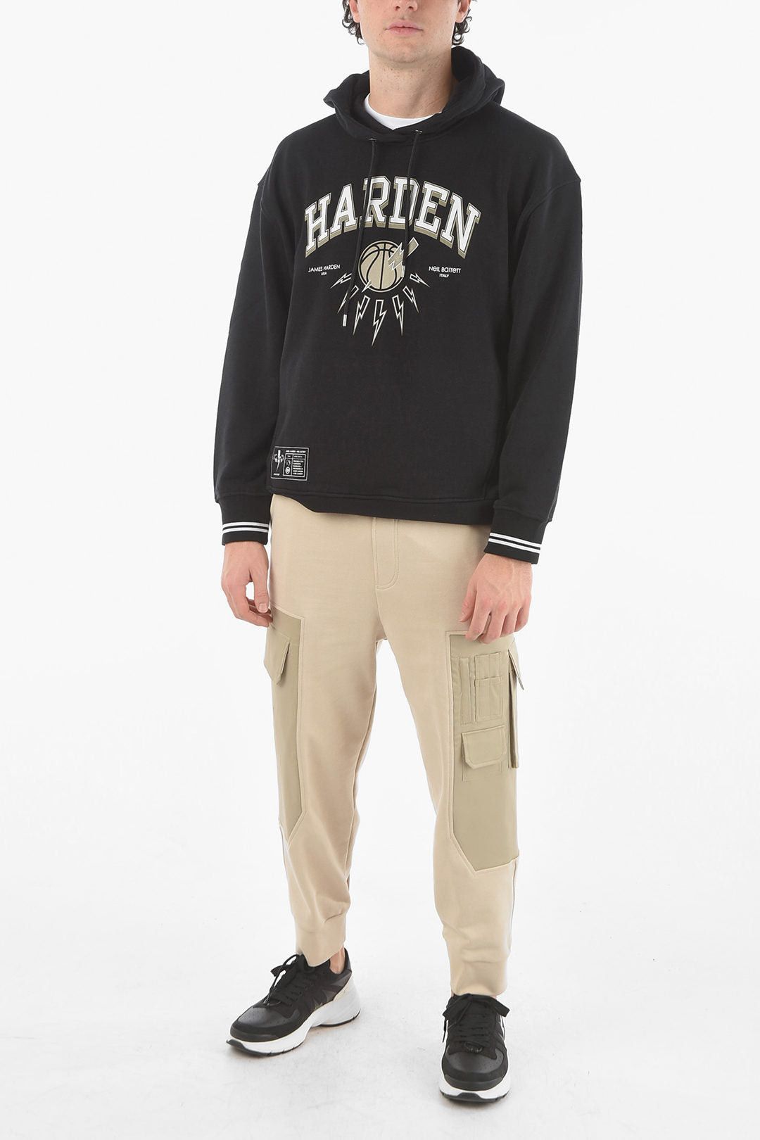 Neil Barrett JAMES HARDEN x NEIL BARRETT Easy Fit Hoodie with Hood and Printed Logo Size US XS / EU 42 / 0 - 4 Thumbnail
