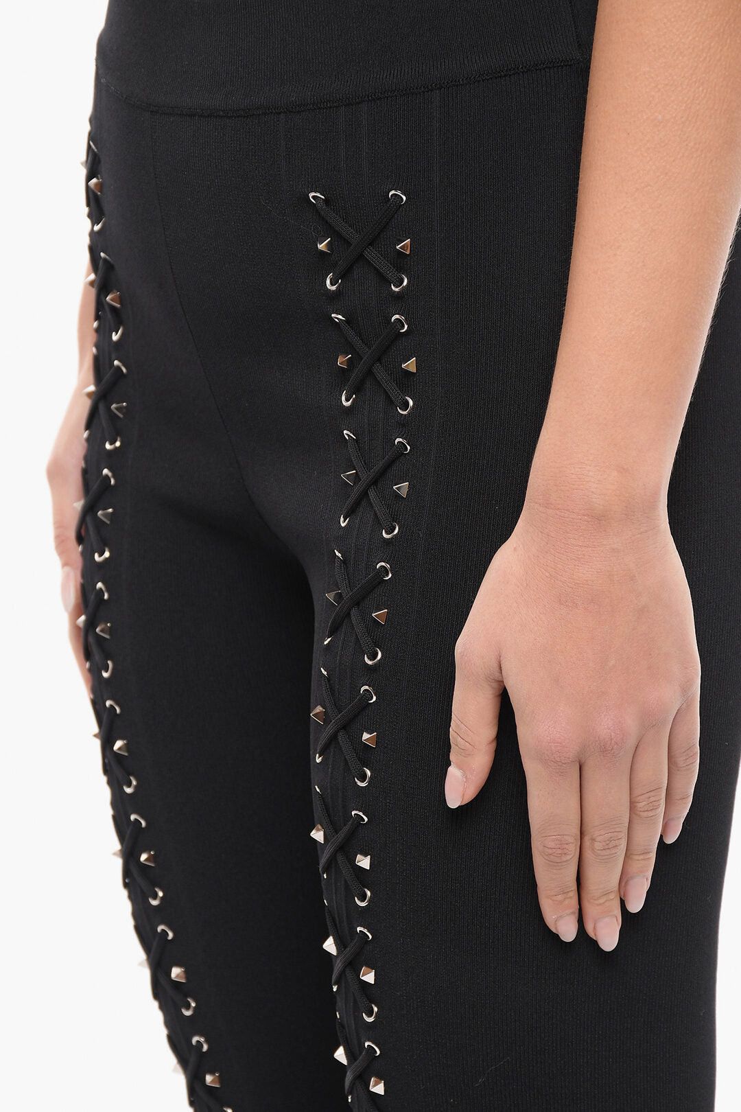 Philipp Plein COUTURE Leggings STRING with Lace-up Detail Size 27" / US 4 / IT 40 - 3 Thumbnail