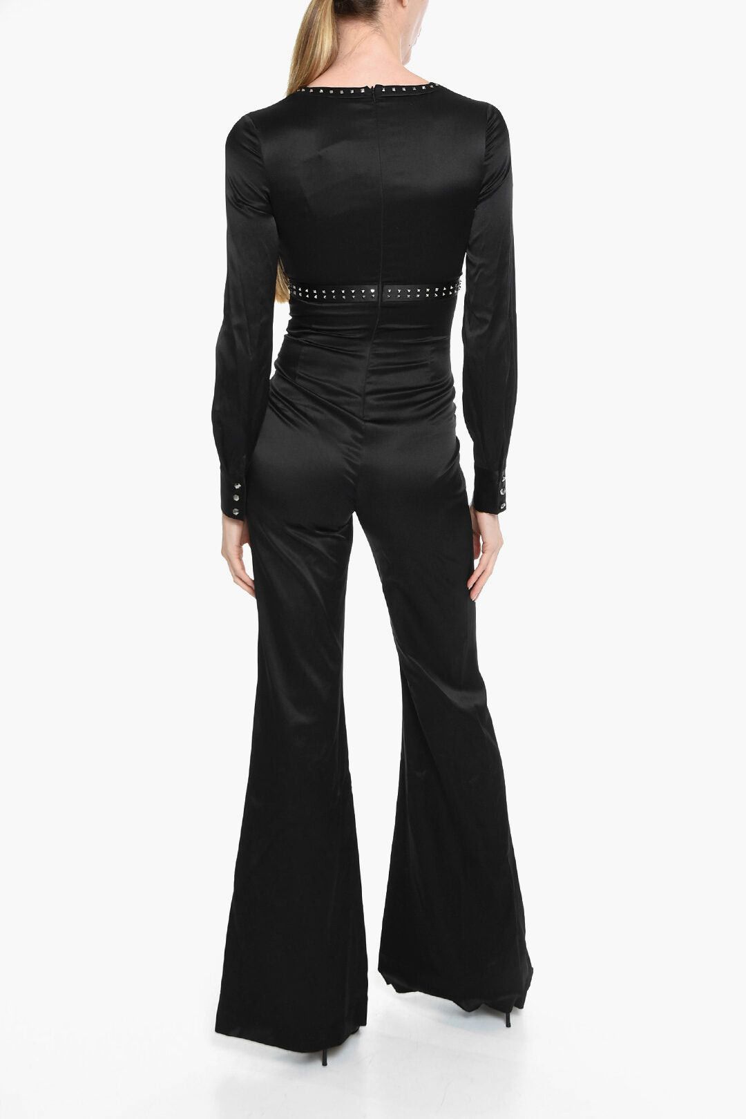 Philipp Plein Flared-Leg Jumpsuit MELANIA With Stud Detail Size S / US 4 / IT 40 - 2 Thumbnail