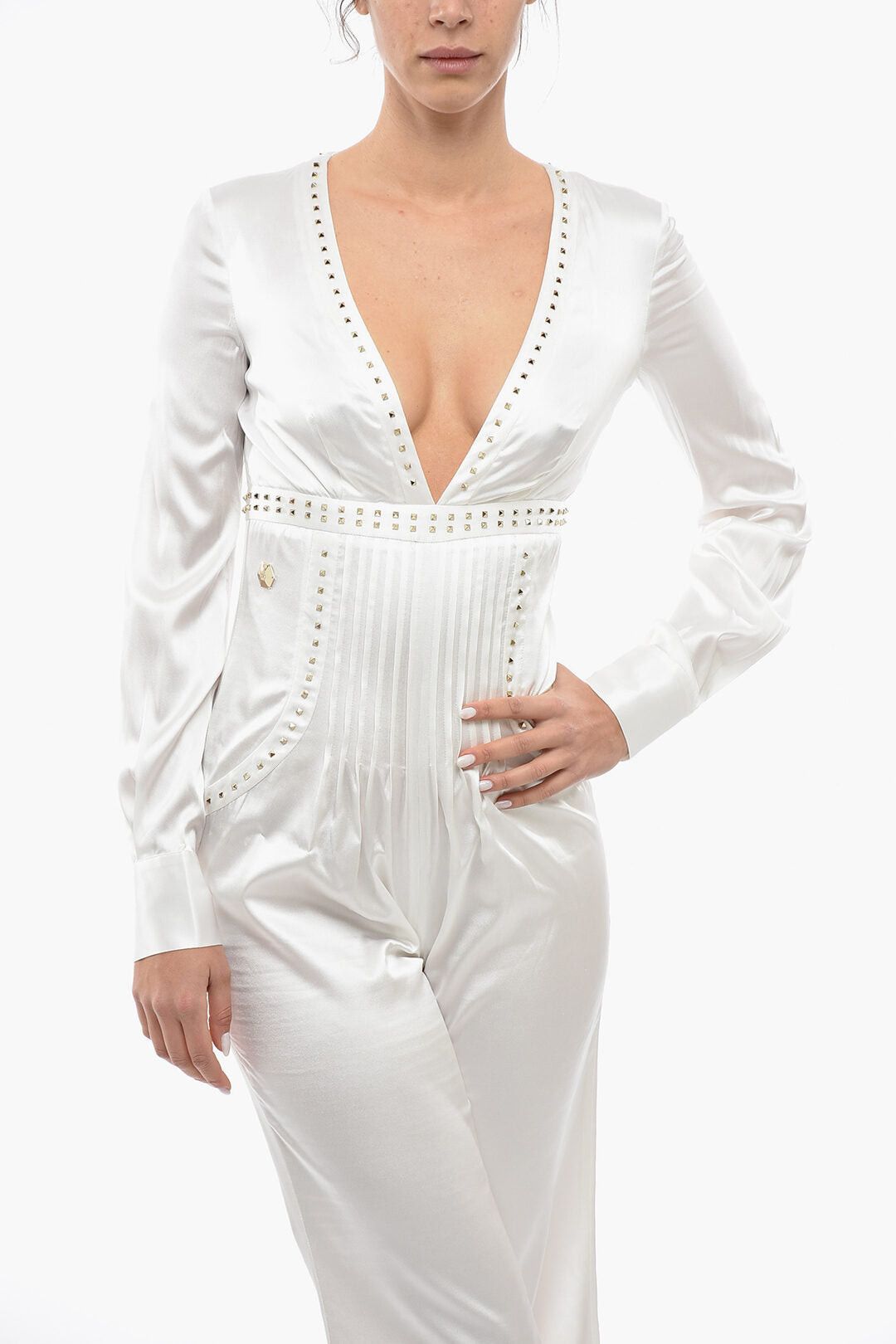 Philipp Plein Satin Jumpsuit BE ELEGANT Size M / US 6-8 / IT 42-44 - 4 Thumbnail