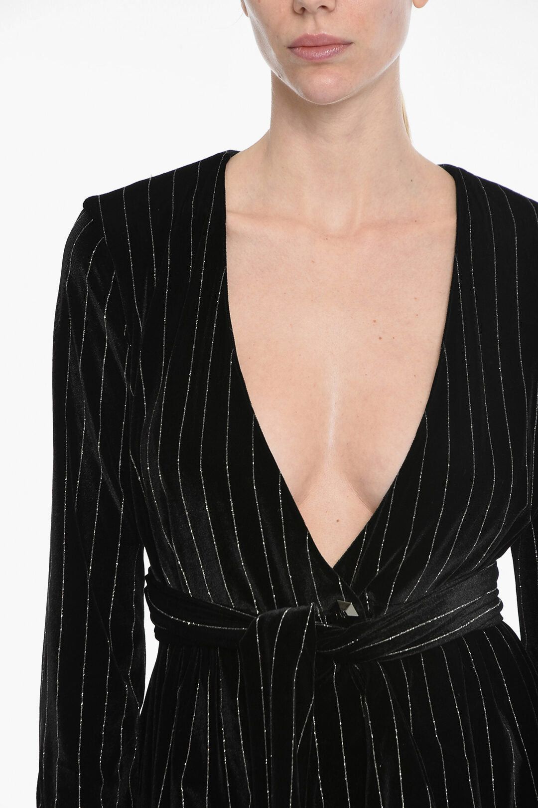 Philipp Plein Blouse ELEGANT With Striped Pattern And Belt Size L / US 10 / IT 46 - 3 Thumbnail