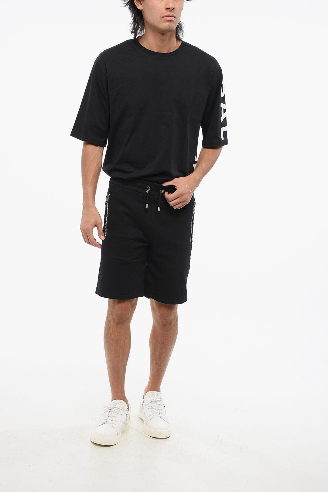 Balmain Jersey Shorts with Branded Side Stripes Size US 28 / EU 44 - 4 Thumbnail