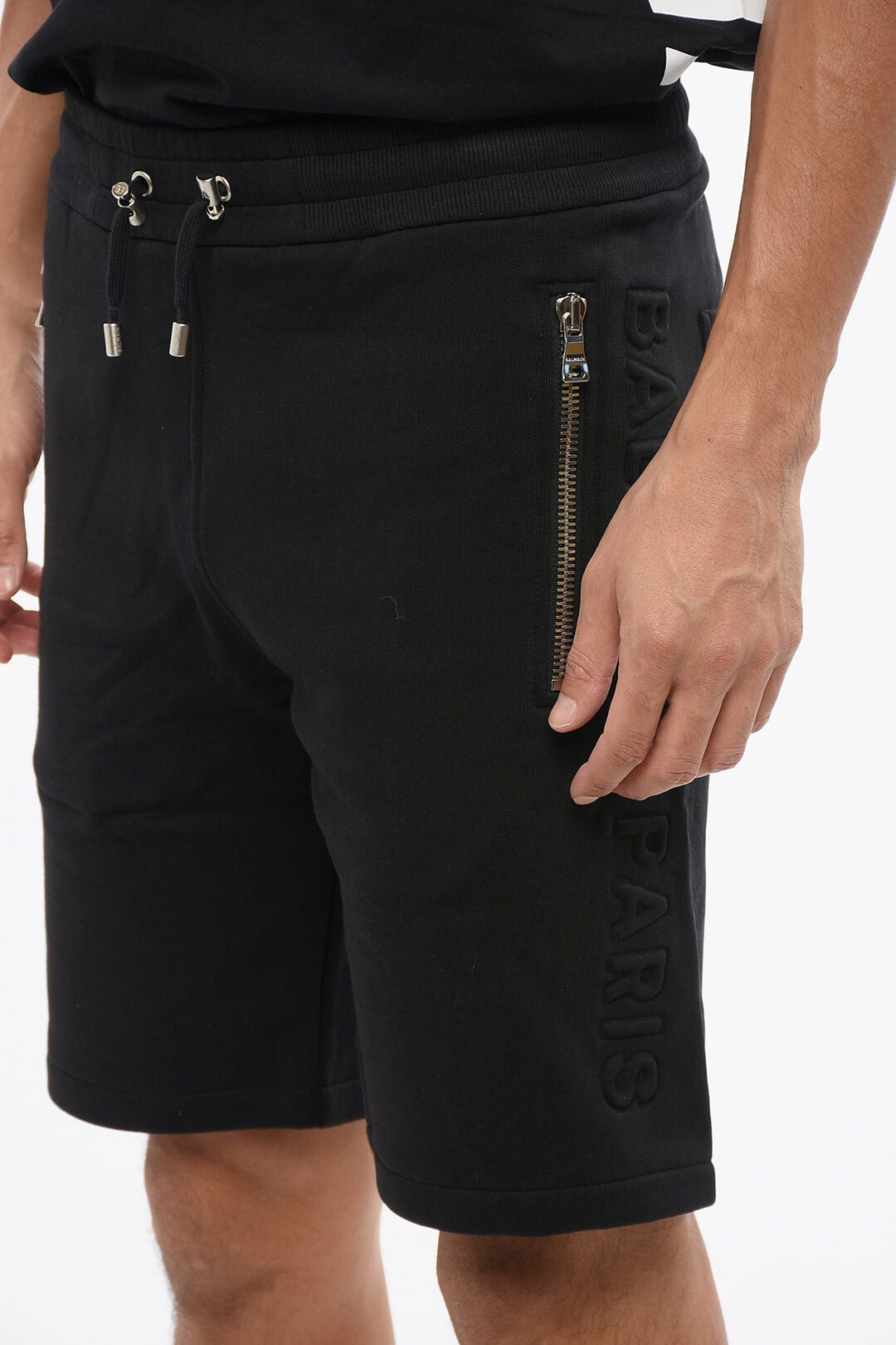 Balmain Jersey Shorts with Branded Side Stripes Size US 28 / EU 44 - 3 Thumbnail