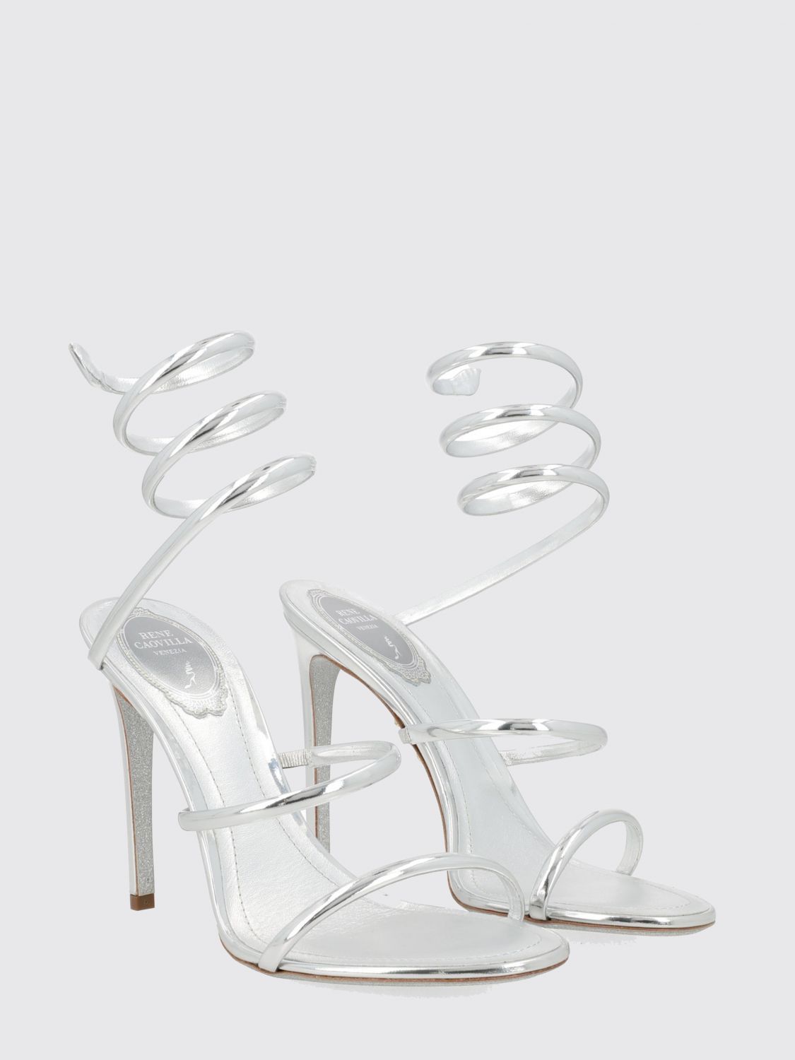Rene Caovilla Rene Caovilla Heeled Sandal Woman Silver Size US 10 / IT 40 - 2 Thumbnail