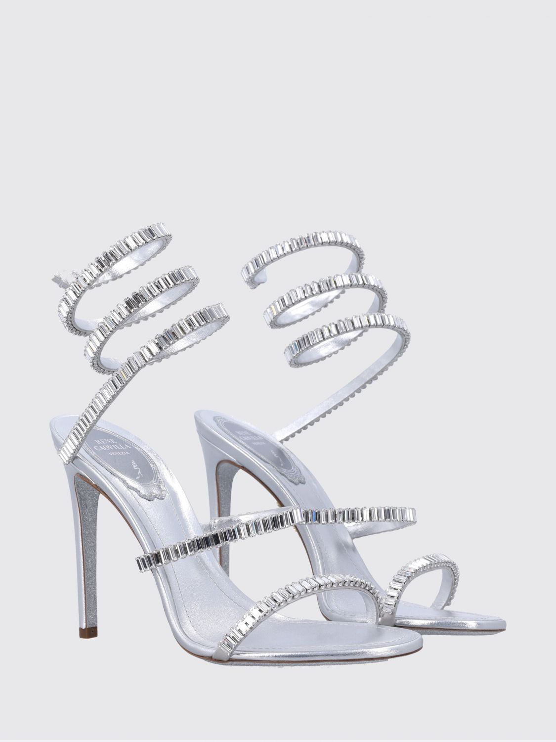 Rene Caovilla Rene Caovilla Heeled Sandal Woman Silver Size US 6.5 / IT 36.5 - 2 Thumbnail