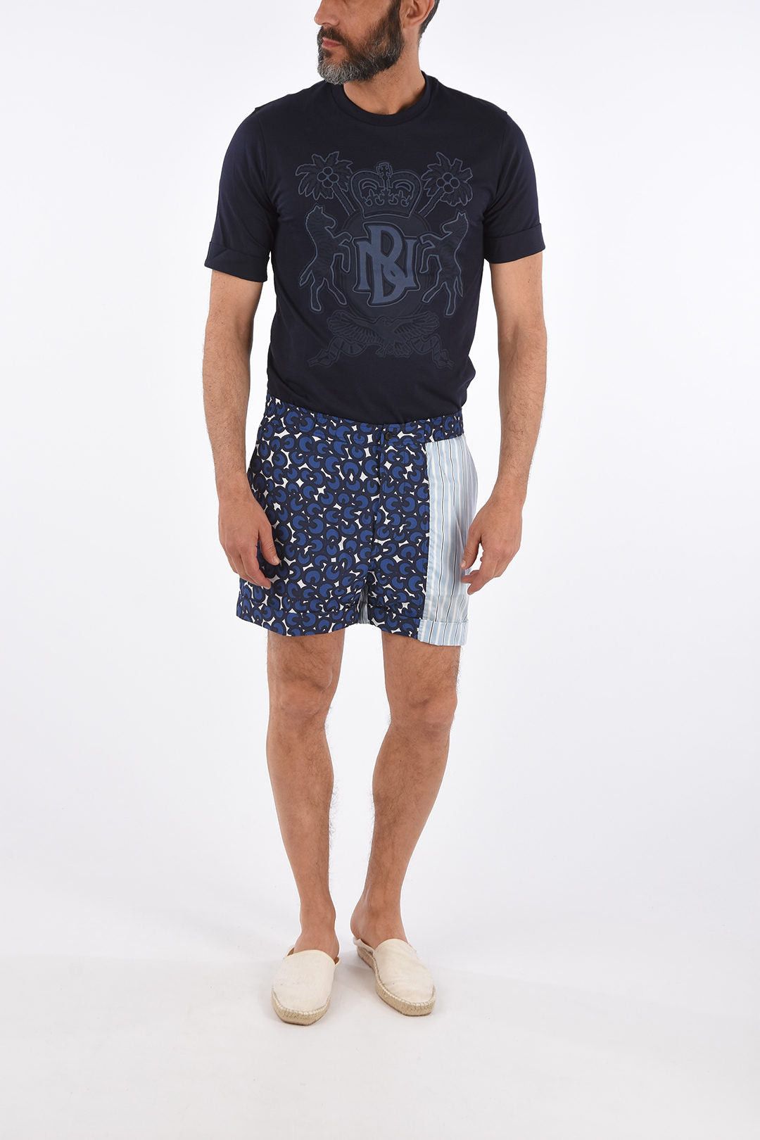 Neil Barrett Patterned Box-Fit Shorts Size US 31 - 4 Thumbnail