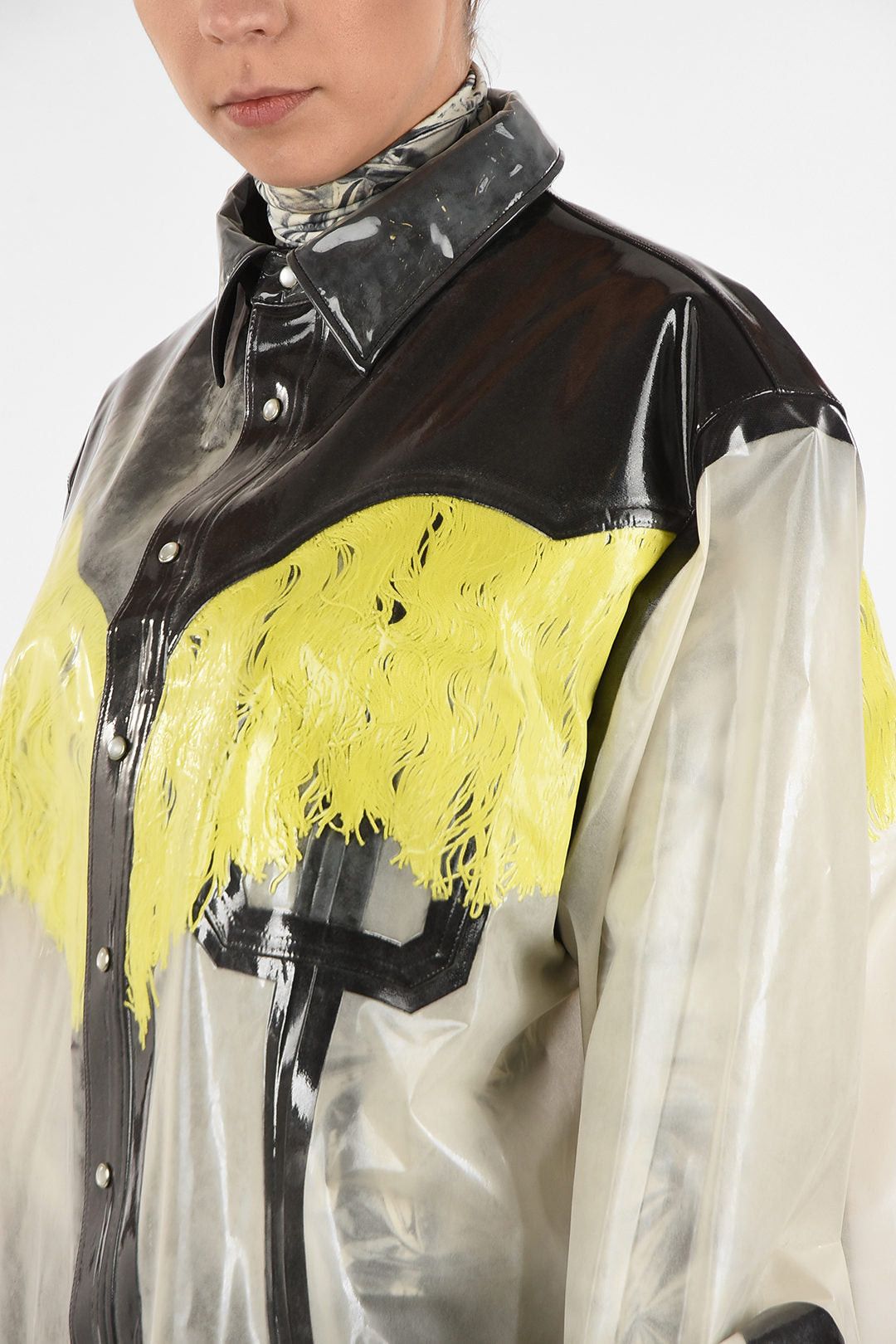 Maison Margiela MM0 Lacquered Oversize Shirt with Snap Buttons Size S / US 4 / IT 40 - 3 Thumbnail
