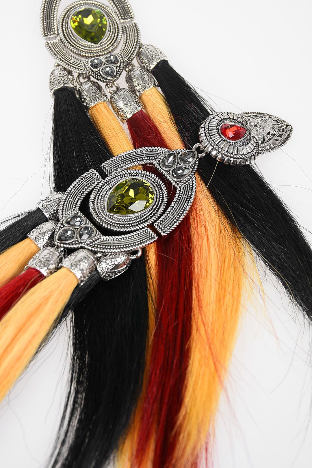 Dsquared2 Clip-On Earrings with Stones and Pony-Hair Details Size ONE SIZE - 2 Thumbnail