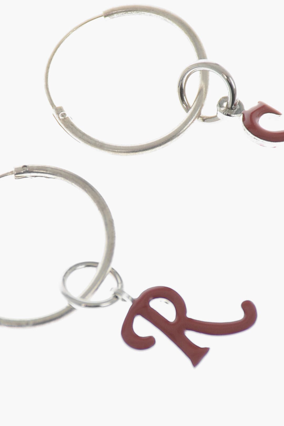 Raf Simons Metal Hoop Earrings with Monogram Size ONE SIZE - 2 Thumbnail