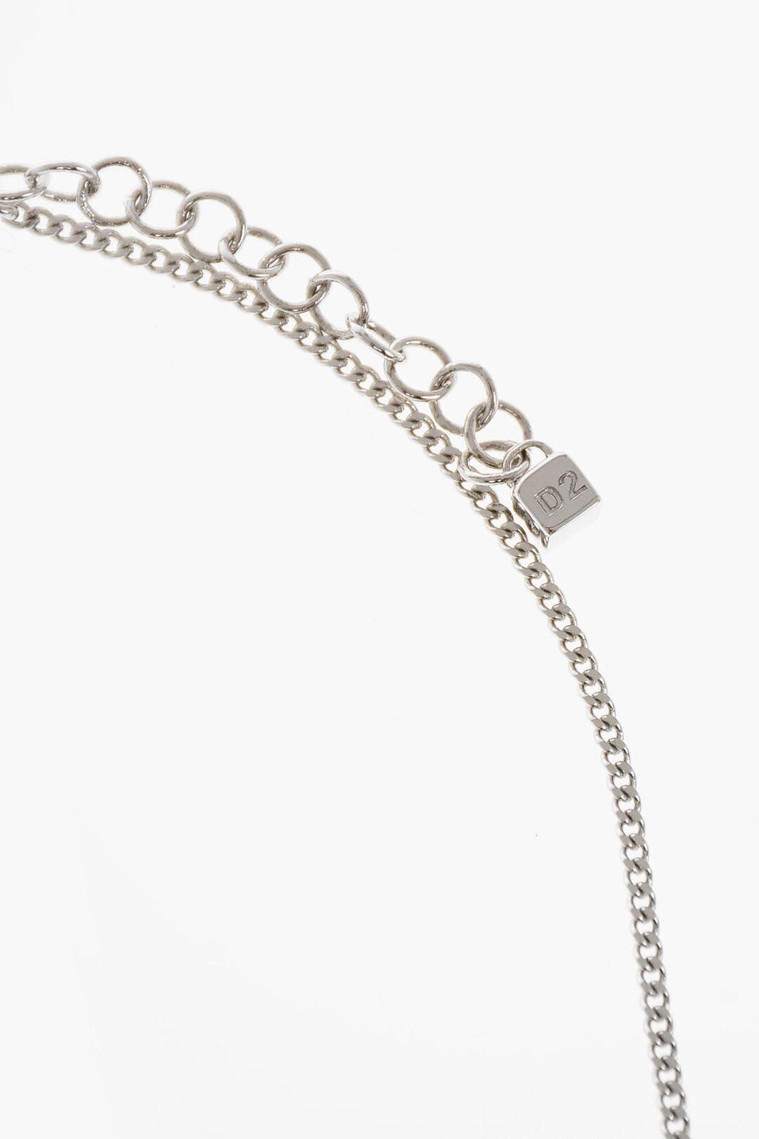 Dsquared2 ICON Brass Necklace with Silver Effect Size ONE SIZE - 3 Thumbnail