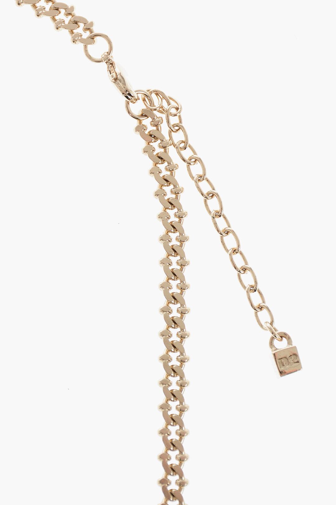 Dsquared2 Gold-Effect Chain Necklace with Logo Pendant Size ONE SIZE - 3 Thumbnail