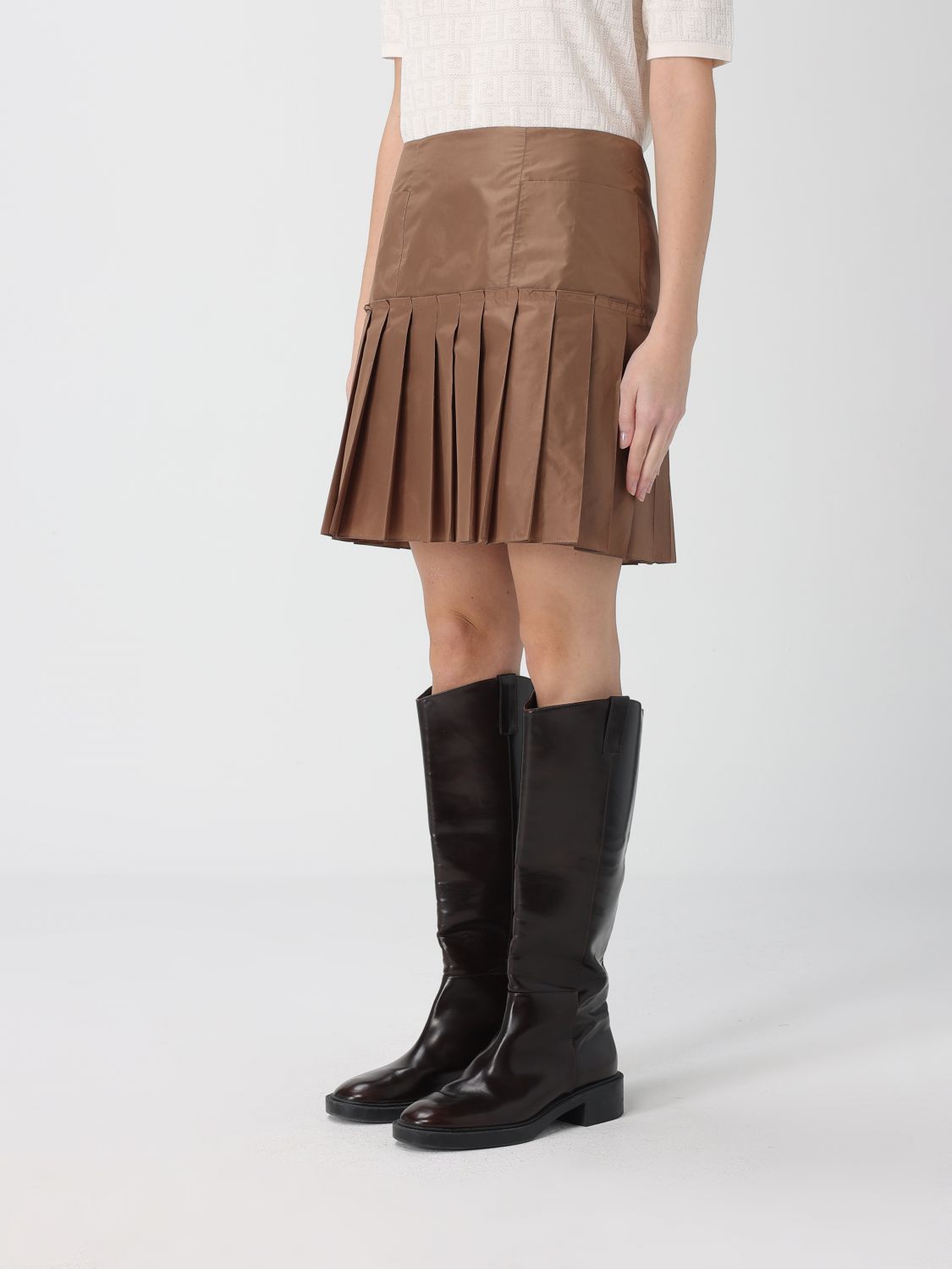 Fendi Fendi Skirt Woman Walnut Size 27" / US 4 / IT 40 - 4 Thumbnail