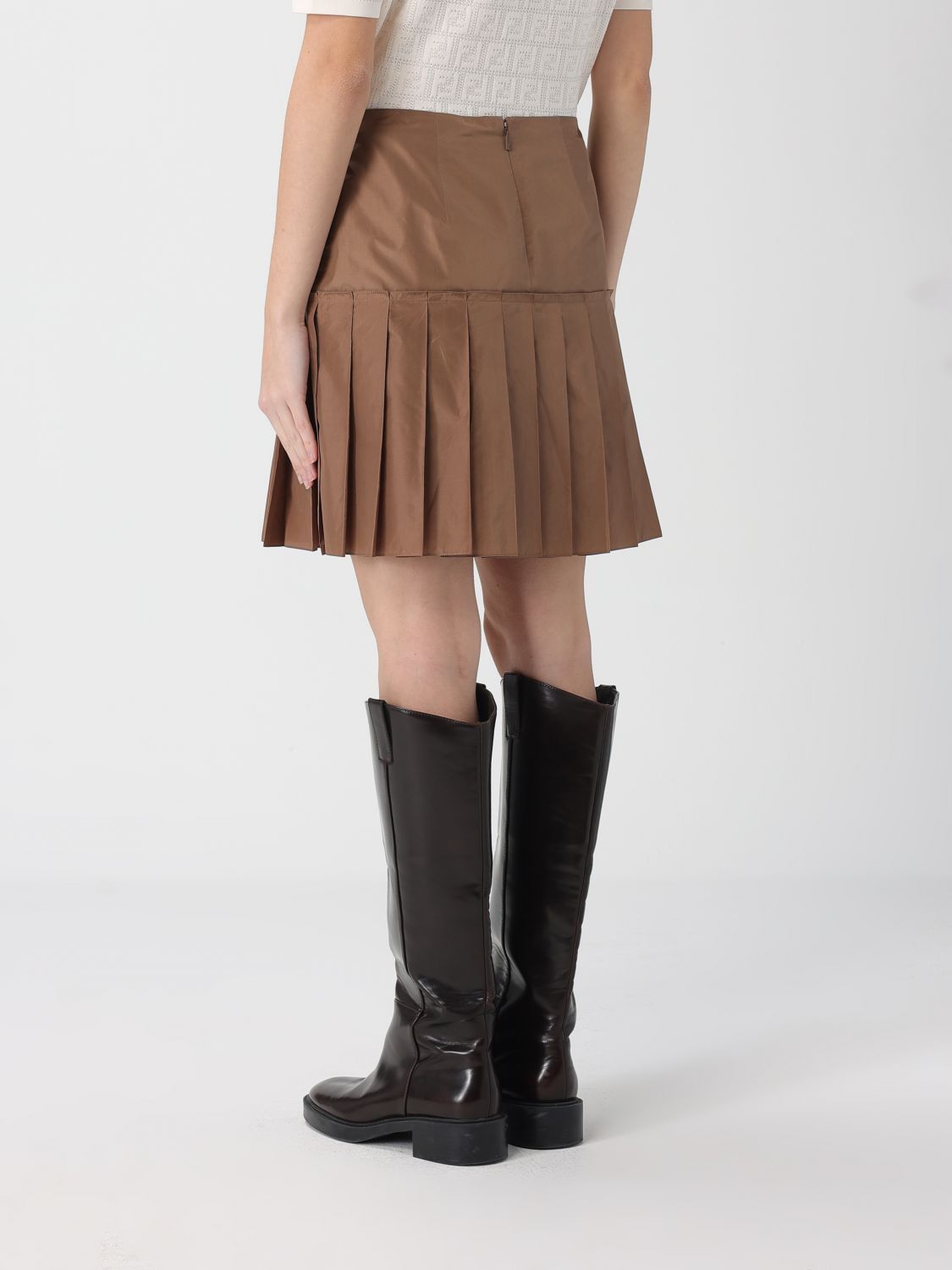 Fendi Fendi Skirt Woman Walnut Size 27" / US 4 / IT 40 - 3 Thumbnail