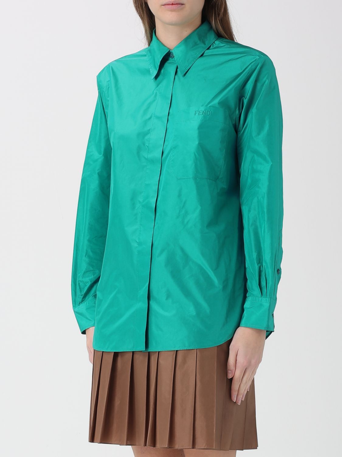 Fendi Fendi Shirt Woman Gnawed Blue Size S / US 4 / IT 40 - 4 Thumbnail
