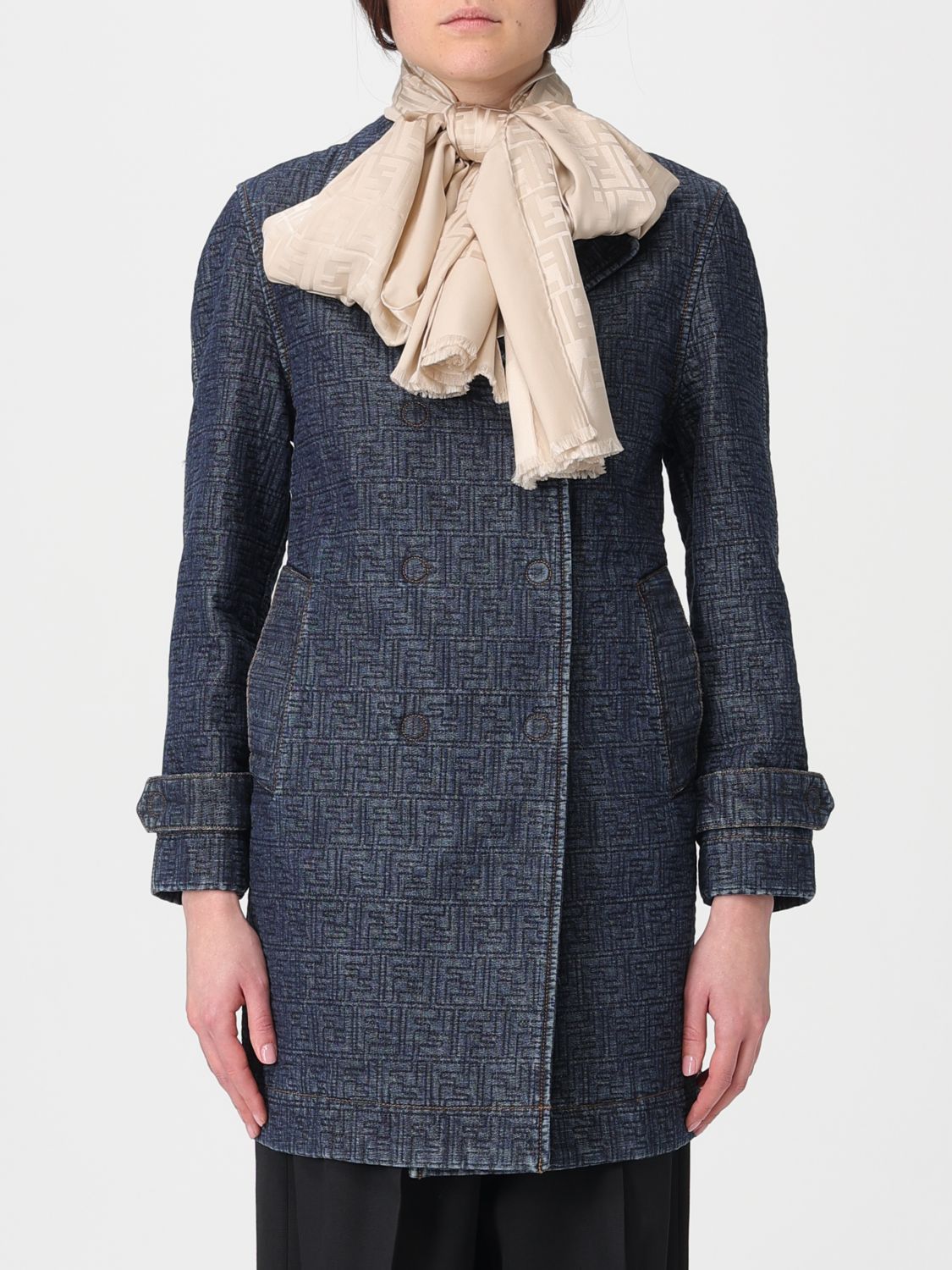 Fendi Fendi Scarf Woman Beige Size ONE SIZE - 2 Thumbnail