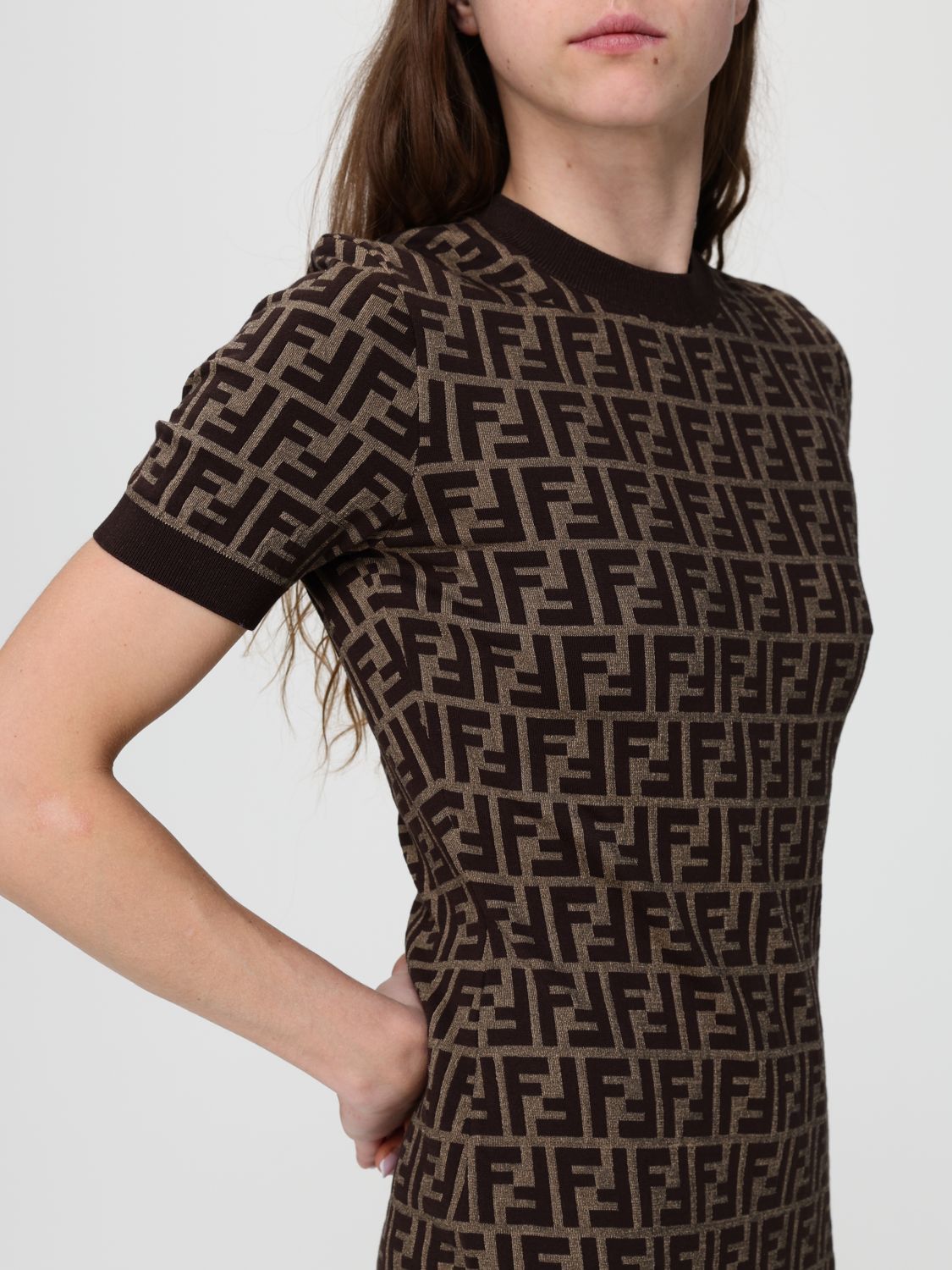 Fendi Fendi Dress Woman Brown Size M / US 6-8 / IT 42-44 - 4 Thumbnail