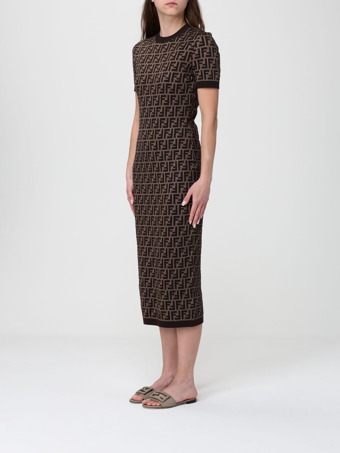 Fendi Fendi Dress Woman Brown Size M / US 6-8 / IT 42-44 - 3 Thumbnail