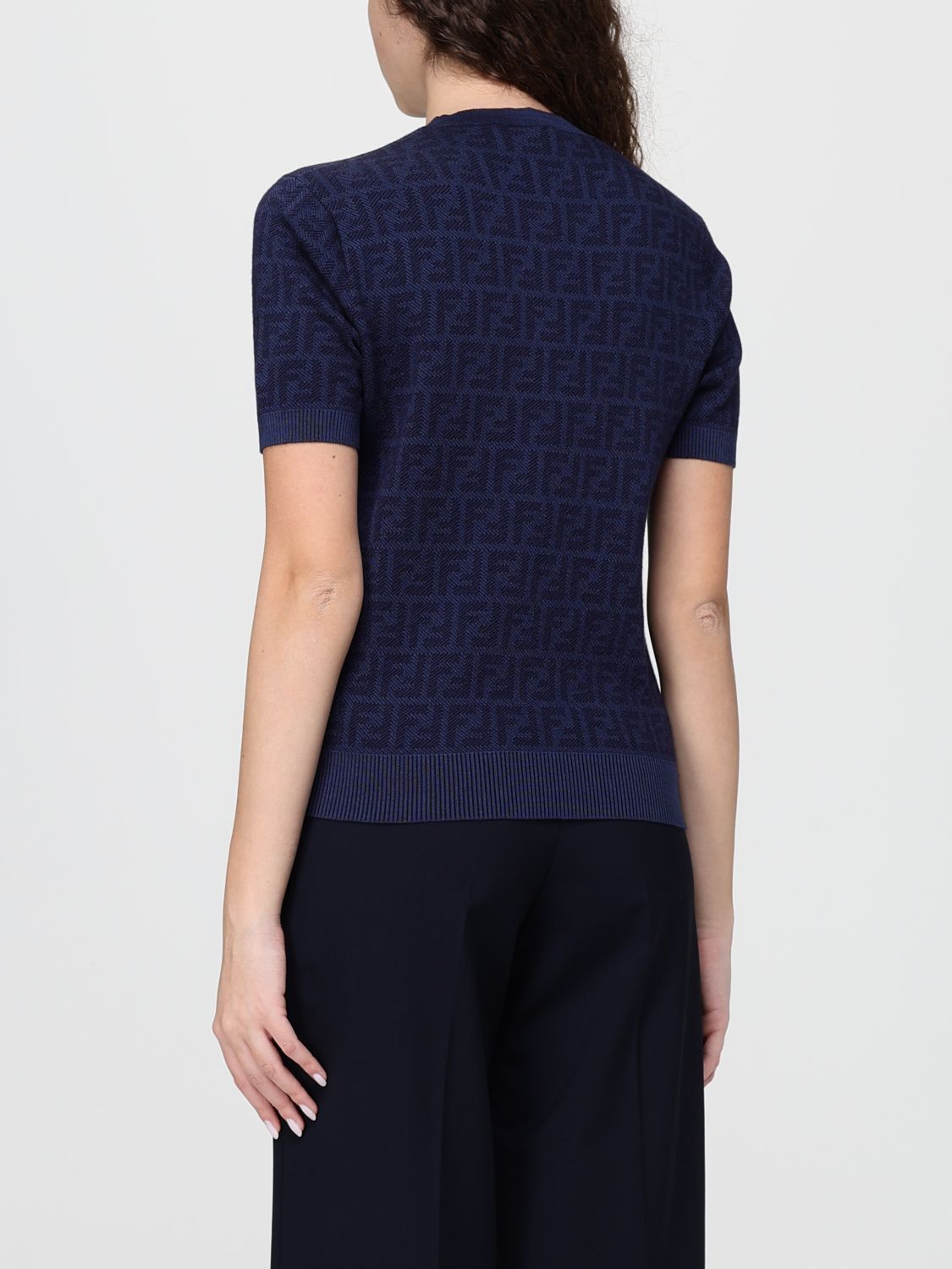 Fendi Fendi Sweater Woman Blue Size M / US 6-8 / IT 42-44 - 3 Thumbnail