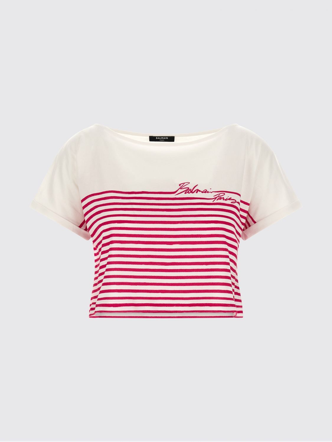 Balmain Balmain T-Shirt Woman Fuchsia Size M / US 6-8 / IT 42-44 - 2 Thumbnail