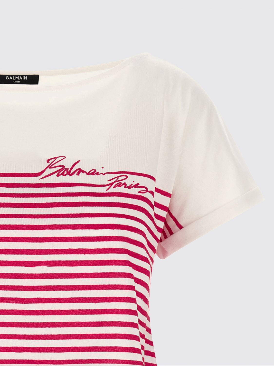 Balmain Balmain T-Shirt Woman Fuchsia Size M / US 6-8 / IT 42-44 - 4 Thumbnail