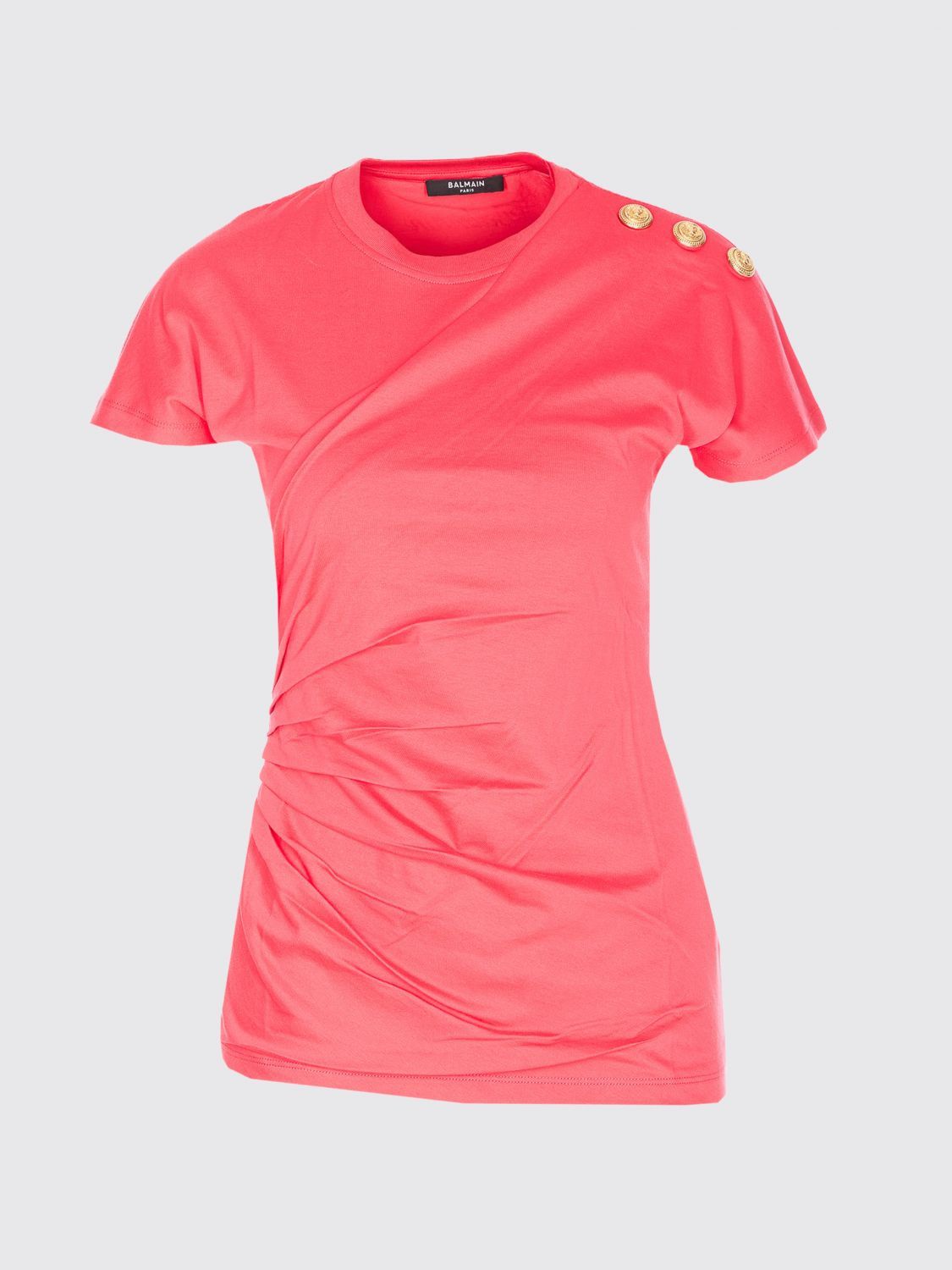 Balmain Balmain T-Shirt Woman Fuchsia Size XS / US 0-2 / IT 36-38 - 2 Thumbnail