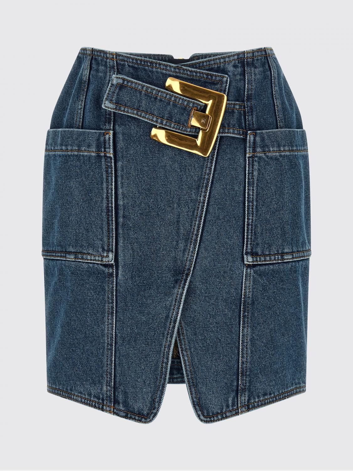 Balmain Balmain Skirt Woman Blue Size 25" / US 0 / IT 36 - 2 Thumbnail