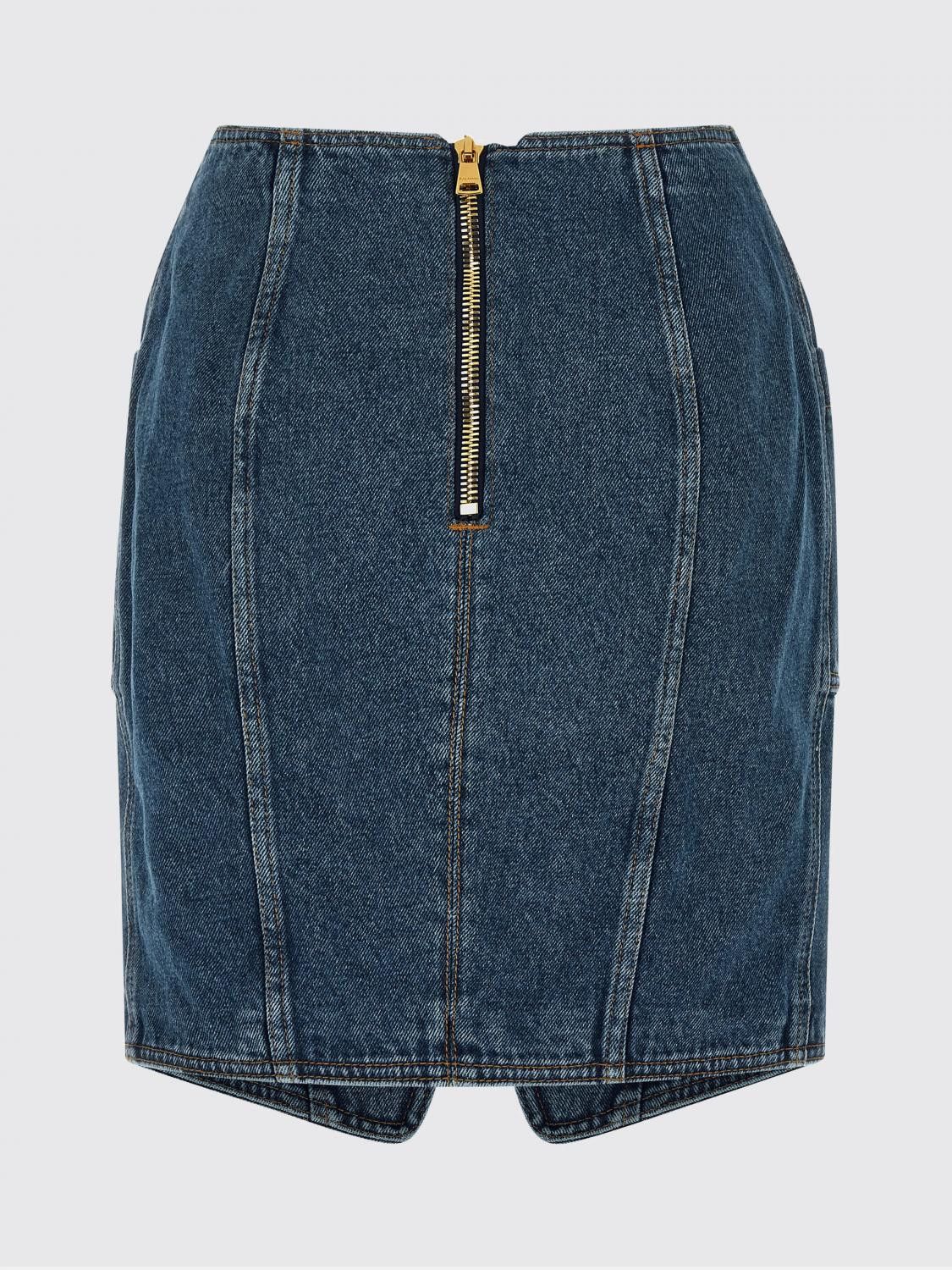 Balmain Balmain Skirt Woman Blue Size 25" / US 0 / IT 36 - 3 Thumbnail