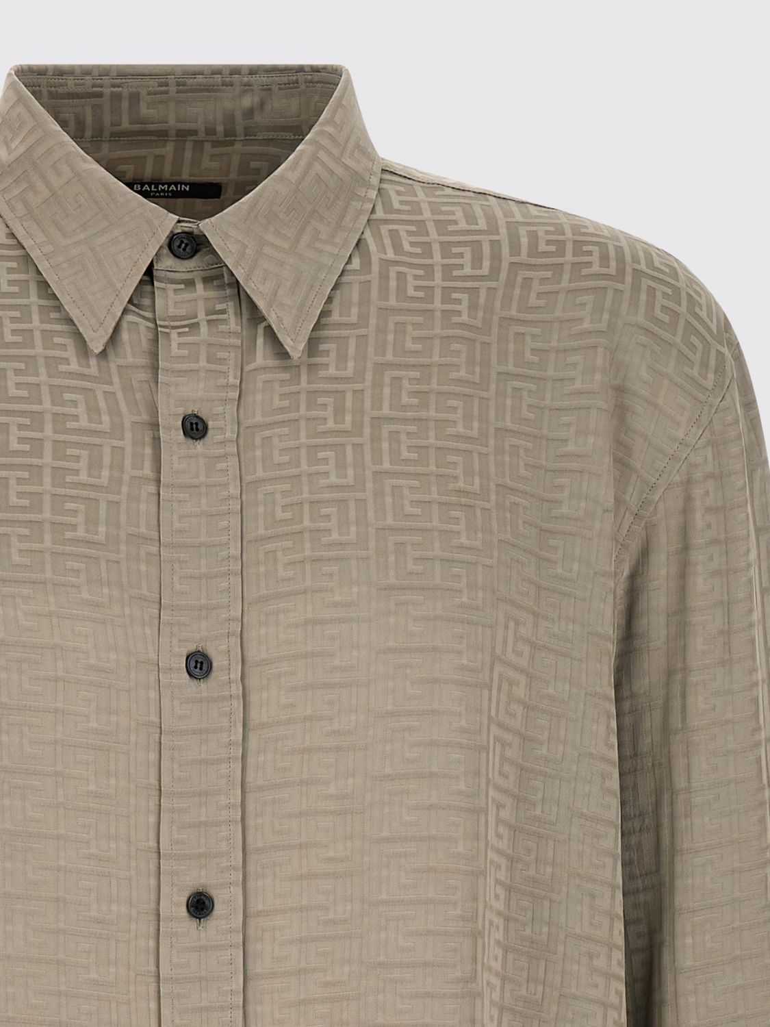 Balmain Balmain Shirt Men Grey Size US L / EU 52-54 / 3 - 4 Thumbnail