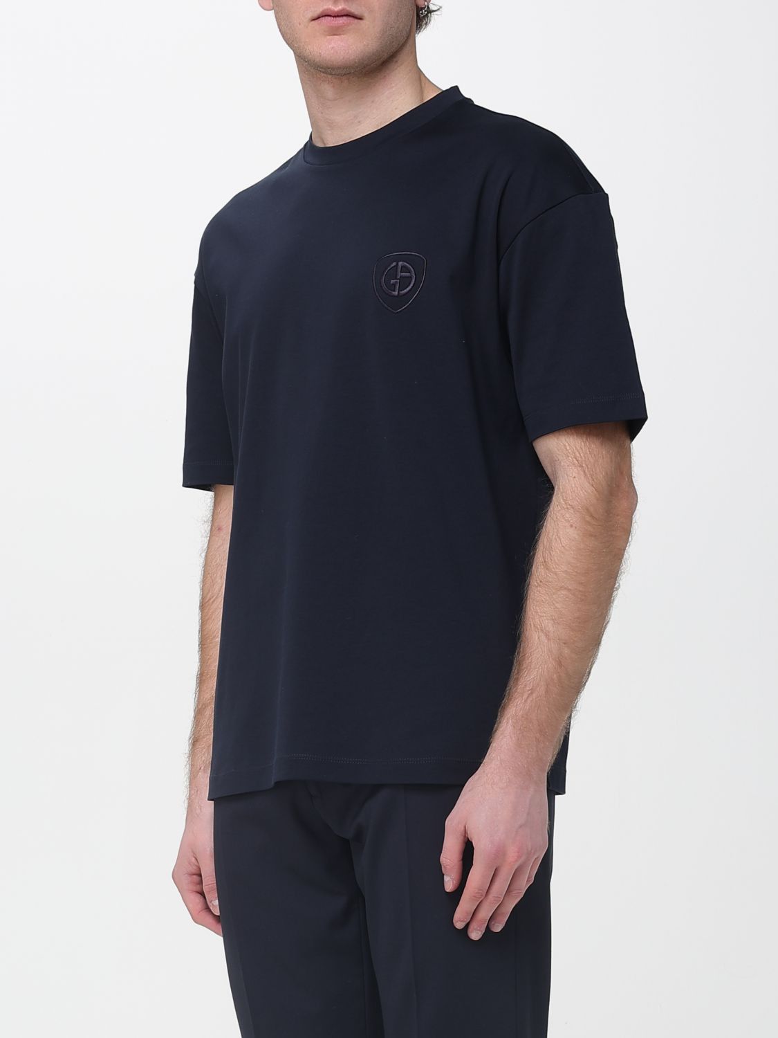 Giorgio Armani Giorgio Armani T-Shirt Men Blue Size US XXL / EU 58 / 5 - 4 Thumbnail